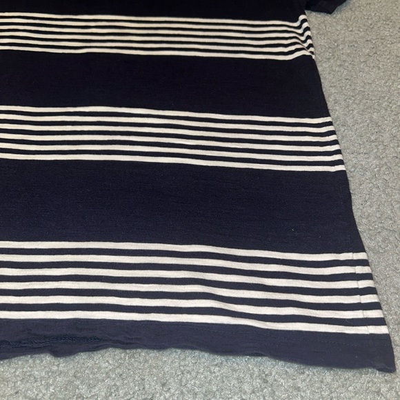 Old Navy Shirt Mens Large Blue White Striped Short Sleeve Tee Casual Top Preppy - Picture 14 of 14